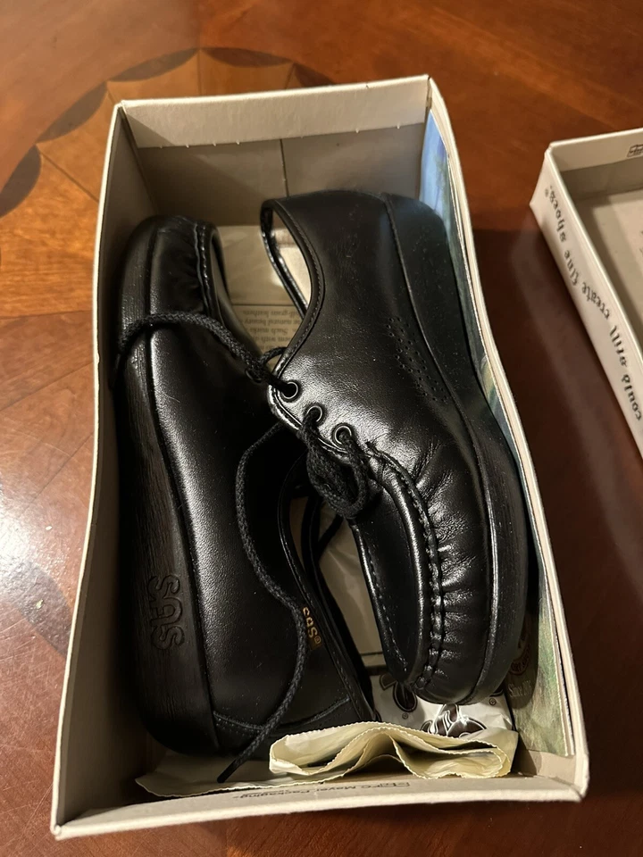 SAS Women's Siesta lace up Comfort Shoe 8 X-Wide Black