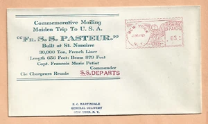 S.S. PASTEUR MAIDEN TRIP TO U.S.A. JUN 18,1940 NEW YORK NAVAL COVER - Picture 1 of 1