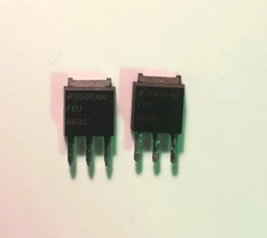 FDU6680 N-MOSFET 30V 46A I-PAK TO-251 Genuine Fairchild tested x2 pcs - Picture 1 of 1