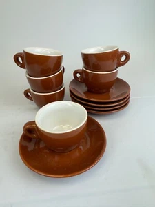 Servicio de café espresso MOTA CERAMICA para 6 * tazas y platillos marrones - Imagen 1 de 3