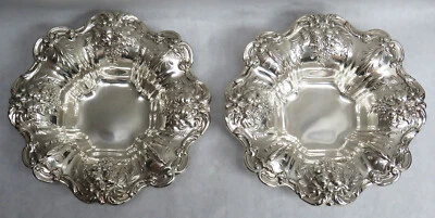 PAR VINTAGE CAÑA Y BARTON FRANCIS I PLATA ESTERLINA 8" CUENCO # X569 (SATURNO) Foto 1 de 4