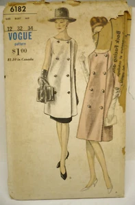 Klassisches Vogue-Muster #6182 Umstandskleid, Tunika und Rock Größe 12 vorgefertigt - Bild 1 von 2