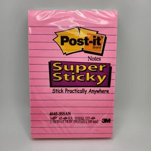 Post-it Super Sticky Notes, Sticking Power, 4 in x 6 in 135 ct Pink Green Blue - Picture 1 of 3