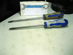 Blue-Point BY SNAP-ON (2 pcs) SPAIN Soft Grip Flat-Tip Screwdrivers - Picture 1 of 12