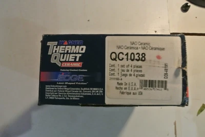 Комплект дисковых тормозных колодок ThermoQuiet Pad Front Wagner подходит для 02–06 Mazda MPV QC1038 - Изображение 1 из 2