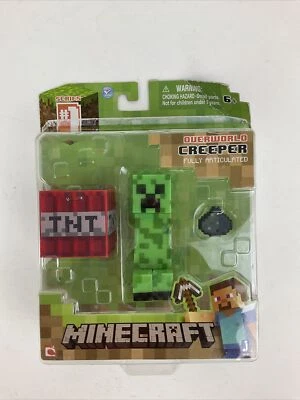 Minecraft Overworld Creeper Serie 1 Totalmente Articulado Coleccionable Caja Abierta Foto 1 de 4
