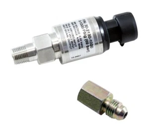 AEM 1000 PSIg Stainless Sensor Kit - 1/8in NPT Male Thread to -4 Adapter (30-213 - Picture 1 of 2