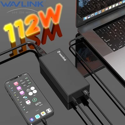 112W USB C Netzteil Ladegerät Laptop Ladekabel Type C Adapter Notebook-Netzteile - Bild 1 von 4