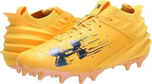 UNDER ARMOUR BLUR 2 MC SUEDE FOOTBALL CLEATS STEELTOWN GOLD 3027978-700 MEN 13 - Picture 1 of 7