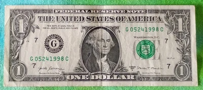 May 24, 1998 : G05241998C BIRTHDAY Note $1 One Dollar Bill - Image 1 of 2