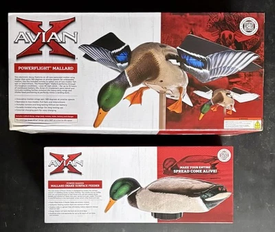 Avian-X PowerFlight Mallard Spinning Wing Mallard Drake Surface Feeder Combo New - Image 1 of 4