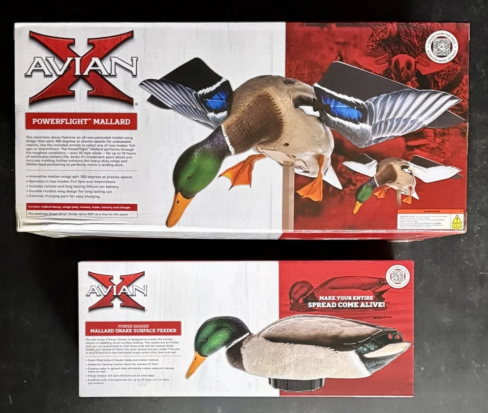Avian-X PowerFlight Mallard Spinning Wing Mallard Drake Surface Feeder Combo New - Image 1 of 4