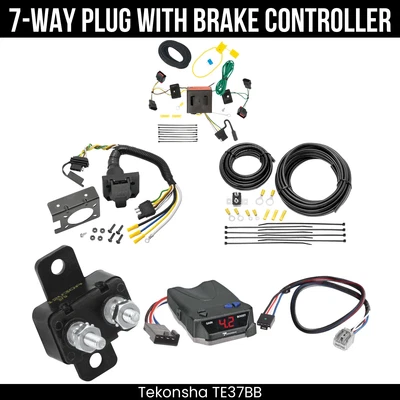 Arnés de cableado de remolque de 7 vías Tekonha + control de freno para Dodge Durango 11-13 Foto 1 de 4