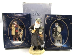 Early 2000s Pipka Santas Lot Australia Figurine Laplander Alaskan Ornaments Set - Picture 1 of 9