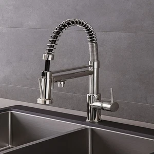 AUSZIEHBARE KÜCHENARMATUR MODERN PREMIUM DOPPELAUSLAUF BRAUSE EINHEBEL CHROM - Bild 1 von 12