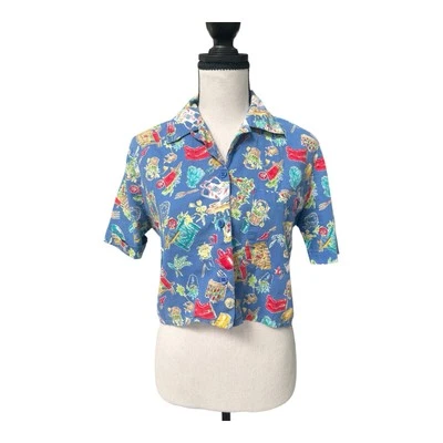 Camisa recortada de jardín Napa Valley Petites de colección jardinería Cottagecore Grannycore Foto 1 de 4