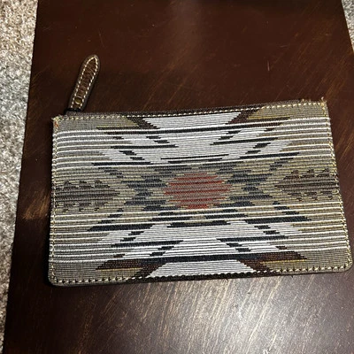 Cartera sin asas Tony Lama para mujer tela occidental cuero Serape Jacquard Foto 1 de 4