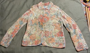 vintage BUNTE STEPPJACKE DAMEN L Large MEHRFARBIG sehr schön RAR - Bild 1 von 6