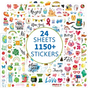 Planner Stickers 1150+ New Monthly Daily Planners Vintage Holiday Seasonal Happy - Picture 1 of 12