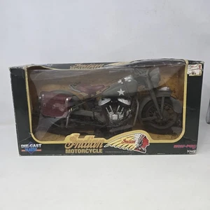 Indian Die Cast 1/6 741 Motocicleta Nuevo Rayo Modelo 53623 Ejército Militar Verde Jefe - Imagen 1 de 19