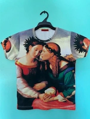 Camiseta Arte Vaqueros y Ángeles RARA VINTAGE Foto 1 de 2