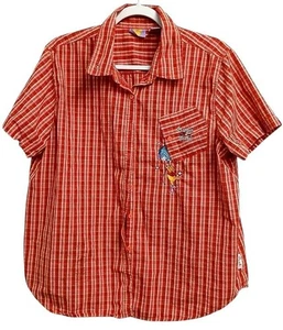 Disney XL rot kariert geknöpft hängend mit Freunden Winnie Pooh Kurzarm Oberteil - Bild 1 von 5