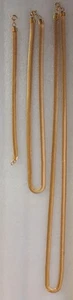 3 Lot Herringbone Flat Snake Slithery Soft Necklaces & Bracelet Set - Picture 1 of 8