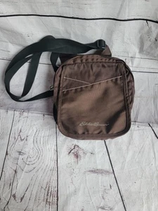 Eddie Bauer Weekend Travel Shoulder Crossbody Purse Brown Pink - Picture 1 of 12