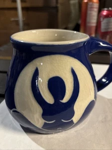 Marguerite Kotwitz 1997 signiert 3,5" Matisse Stil bemalt Kaffeebecher Ex - Bild 1 von 6