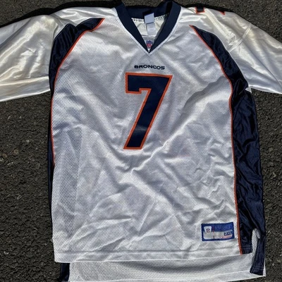 Camiseta de fútbol americano para hombre NFL Denver Broncos #7 John Elway talla: XXL blanca - usada Foto 1 de 4