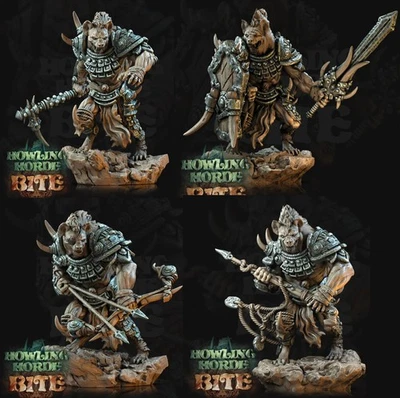 DnD Gnoll Monster Mini Set 32mm Scale TTRPG - Image 1 of 4