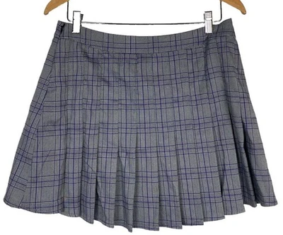 Arizona Jean Co Falda Plisada Mujer Junior Talla 9 Gris Púrpura Cuadros Colegiala Foto 1 de 4