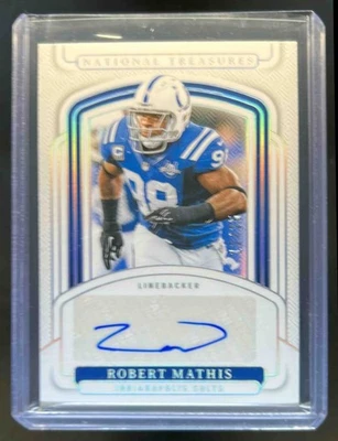 2024 National Treasures Robert Mathis Signatures Holo Silver Auto #/25 Colts - Image 1 of 2