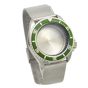 Full Set Watch Strap Case Bezel Replace For Japanese NH35 NH36 Movement Green - Picture 1 of 6
