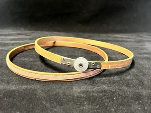 Vintage 7” Queen Wood Felt Lined Embroidery Hoop Tension Wheel Dial USA - Picture 1 of 22