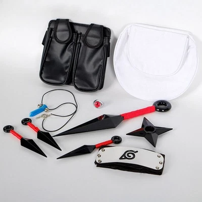 MARKENLOS Naruto Ninja Stirnband Konoha Shuriken Taschen Sasuke Cosplay Spielzeug