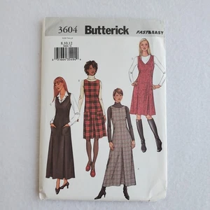 Butterick UNCUT sewing pattern 3604 Misses size 8,10,12 Jumper pleats pockets - Picture 1 of 3