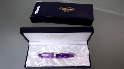 Vtg Conklin CUSHION POINT Purple Grape Swirl Ballpoint Pen in Original Box *New? - Image 1 of 4