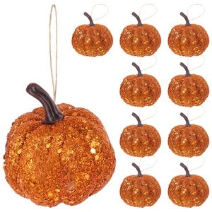  10 Stück Kürbis Dekoration Miniatur Kürbisse Handarbeit künstliche Ornamente - Bild 1 von 12
