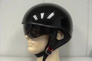 GMAX GM 55S MEDIO CASCO NEGRO BRILLANTE CON LENTE SOLAR INTERIOR RETRÁCTIL (XS) - Imagen 1 de 2