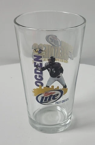 Baltimore Ravens Jonathan Ogden Miller Lite Pint Glass Cover