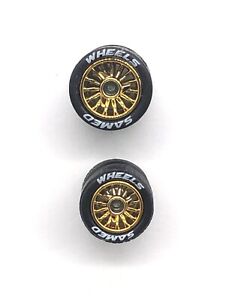 NEW CUSTOM HOT WHEELS REAL RIDERS STAGGERED LOW RIDER GOLD RIMS--SINGLE SET--LE