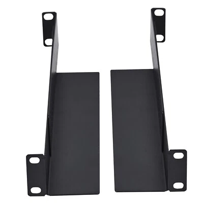 1U Audio Network 4-Post Rack Mount Server Shelf Rails Heavy Duty 1 Space Storage - Image 1 of 4