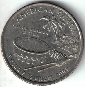 USA - 2009D - Washington ¼ $ - American Samoa - Rare - #19916 - Picture 1 of 2