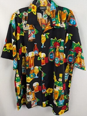 Camisa Canopy Vintage Cervezas Hawaianas Manga Corta Poliéster Talla Grande Nueva Sin Etiquetas Foto 1 de 4