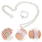 Simulated Pearl Necklace Chunky Bride to Be Bracelet for Women Miss Make up