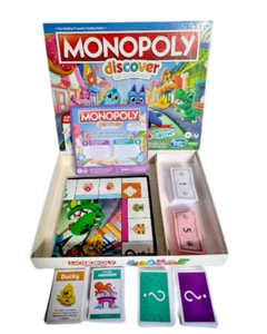 Monopoly Discover Board Game for Kids 2 Sided Game Board Complete Set - Picture 1 of 6