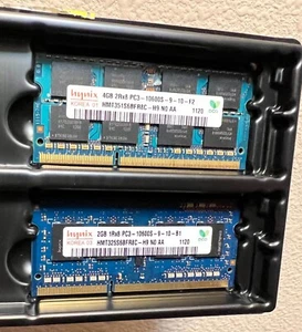 Hynix 6GB (2GB + 4GB) PC-3 10600S So-Dimm DDR3 memory modules - Picture 1 of 1