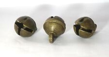 Vintage Collectible Three Brass Bells Indian Hand Crafted Decorative. G70-151 US