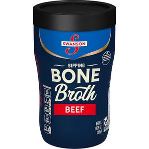 ipping Beef Bone Broth, 10.75 Oz Microwavable Cup - Picture 1 of 12
